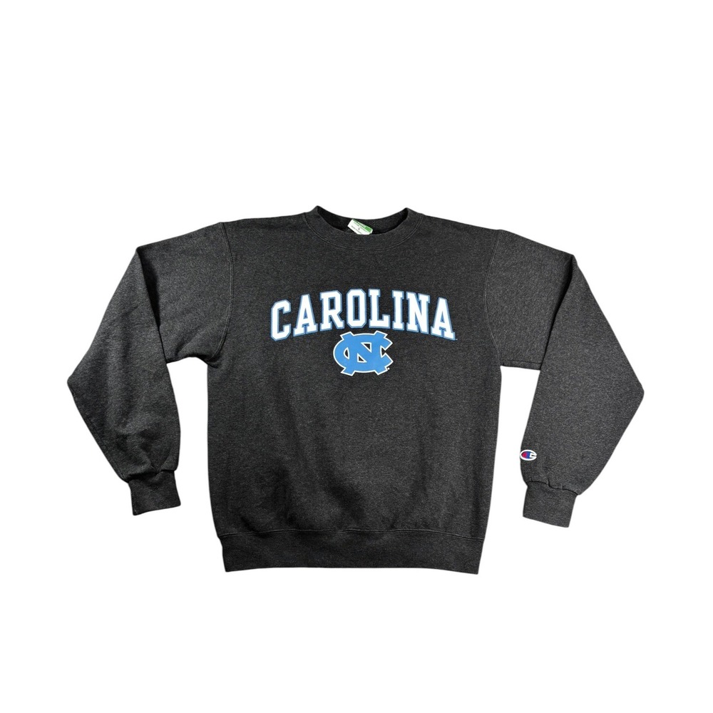 Champion UNC North Carolina Tar Heels Eco Fleece Sweatshirt Charcoal Grey Small